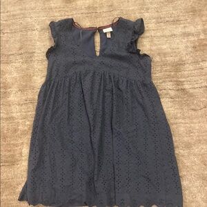 Knox Rose Gray Sundress with Flutter Sleeves and Crew Neck